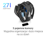 Silver Monkey Plecak na laptopa Smart TripPack XL 17" - 1507711 - zdjęcie 3